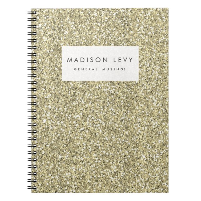 Bloc-notes de journal personnalisé Gold Parties sc (Devant)