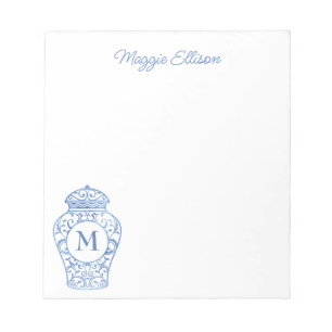 Bloc-notes de la boîte à gingembre monogramme de l