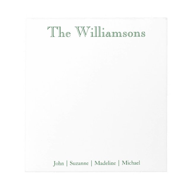 Bloc-notes de la famille (Devant)