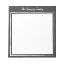 Bloc-notes de la famille personnalisée Chalkboard