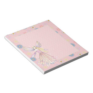 Bloc-notes de la Fée de la Fleur Rose Clair