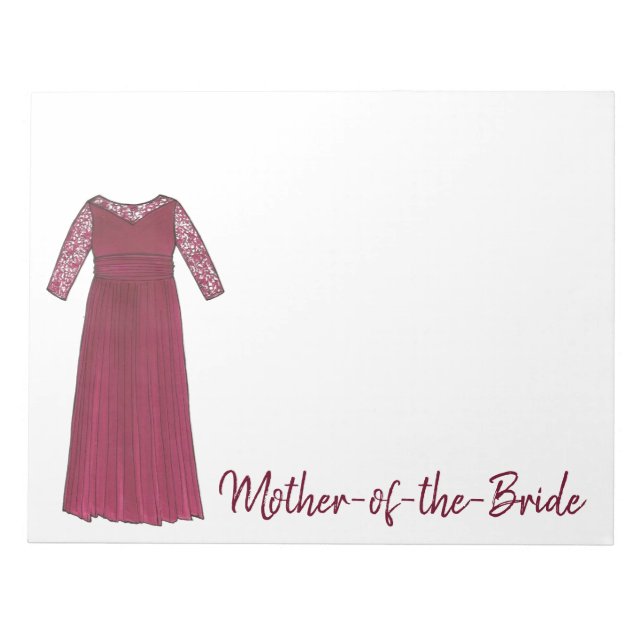 Bloc-notes de la mère de la mariée Mariage (Devant)