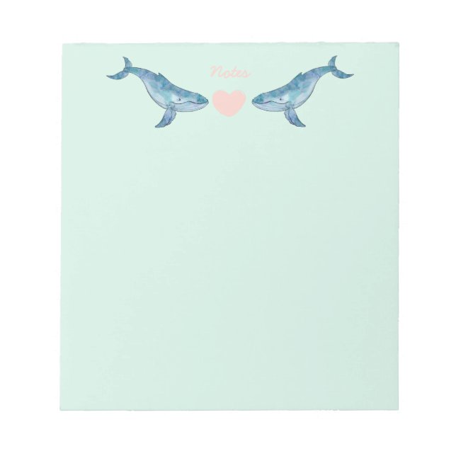 Bloc-notes de la Monnaie de Coeur rose de baleine  (Devant)