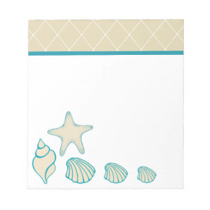 Bloc-notes de la plage aux coquillages
