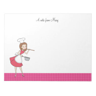 Bloc-notes de la recette pour fille de dessin anim
