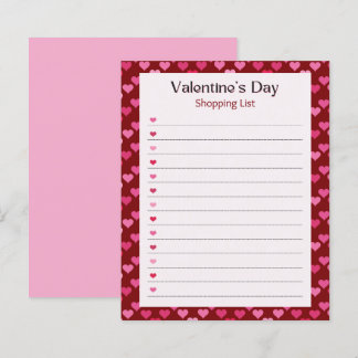 Bloc-notes de la Saint-Valentin