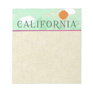 Bloc-notes de l'affiche de voyage en Californie