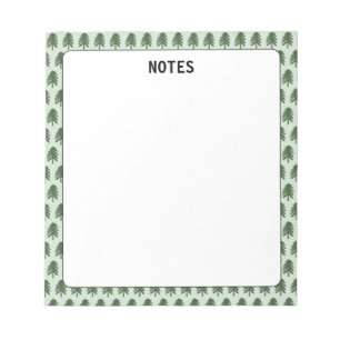 Bloc-notes de l'arbre des pins de vacances