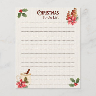 Bloc-notes de liste de choses à faire pour Noël