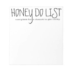 Bloc-notes de liste de tâches pour chéri