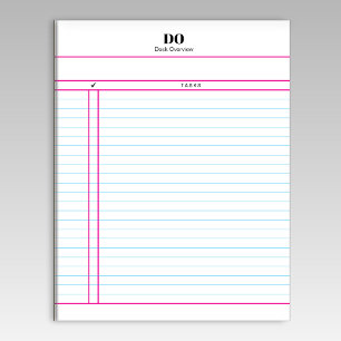 Bloc-notes de liste de tâches quotidiennes à monog