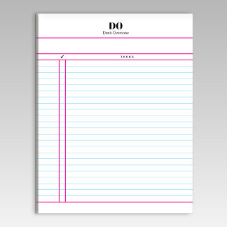 Bloc-notes de liste de tâches quotidiennes à monog