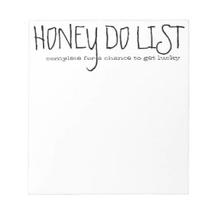 Bloc-notes de liste des activités de miel