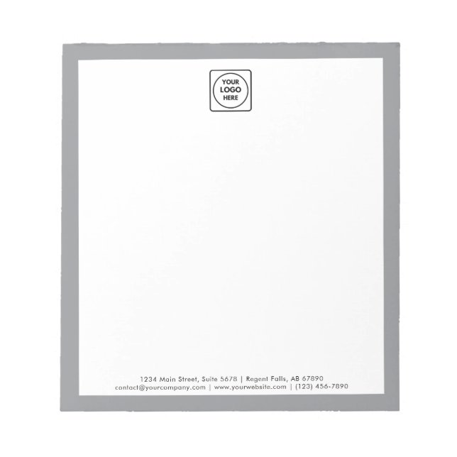 Bloc-notes de mémo avec logo moderne pour l'image  (Devant)
