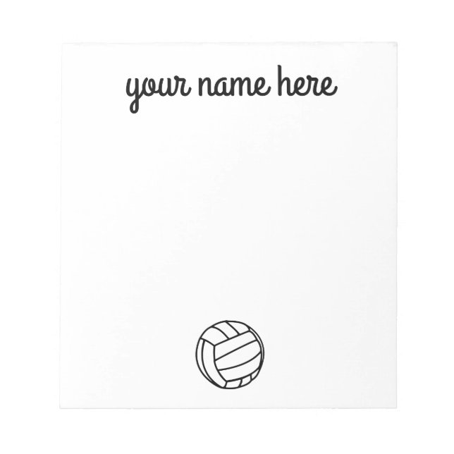 Bloc-notes de Merci de volley-ball personnalisé (Devant)