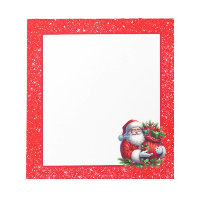 Bloc-notes de Noël de la Parties scintillant Père  (Devant)