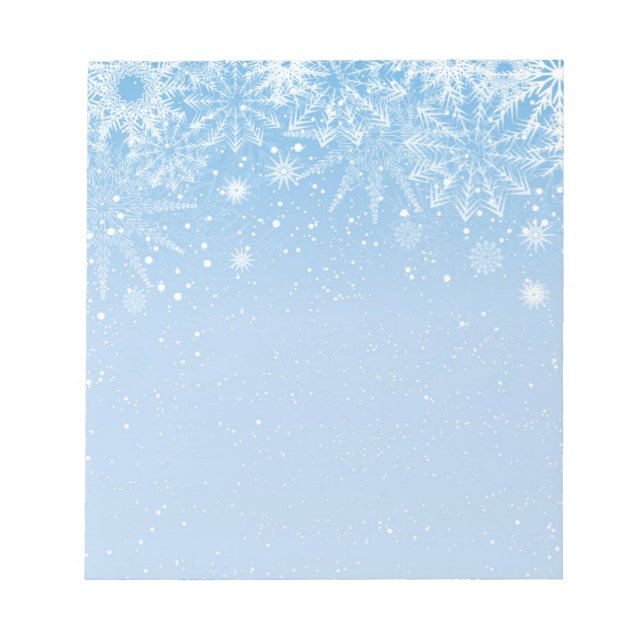 Bloc-notes de Noël Flèches de neige bleues (Devant)