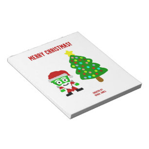 Bloc-notes de Noël FrankenFromage (14 cm x 15,2 cm