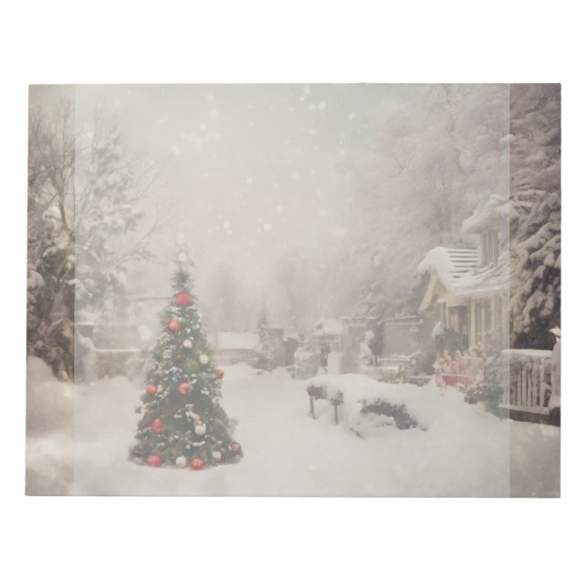 Bloc-notes de Noël neigeux (Devant)