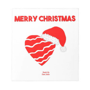 Bloc-notes de Noël Père Noël (14 cm x 15,2 cm)