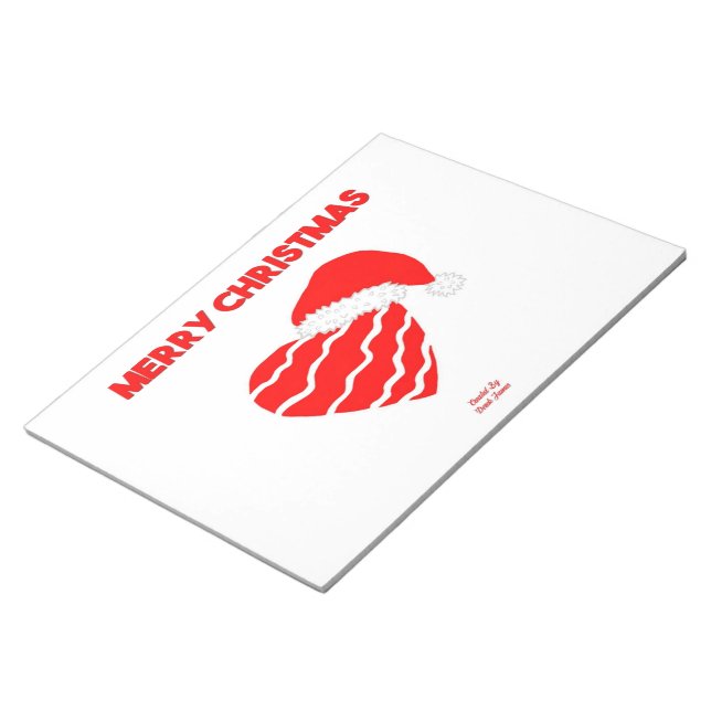 Bloc-notes de Noël Père Noël (27,9 cm x 21,6 cm) (Incliné)
