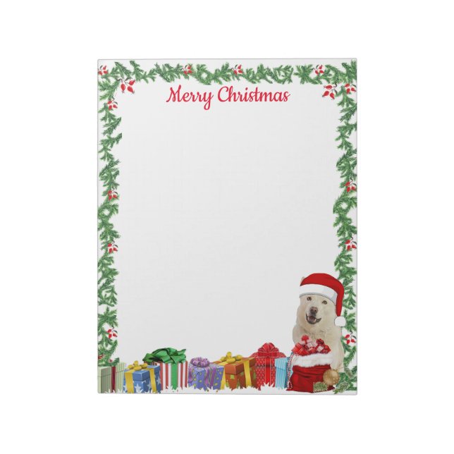 Bloc-notes de Noël personnalisé 11 x 8,5" cristal  (Tourné)