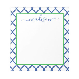 Bloc-notes de nom personnalisé du Motif marocain