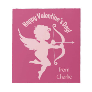 Bloc-notes de nom personnalisé Valentine Cupid