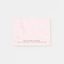 Bloc - notes de notes de post-it - marbre rose