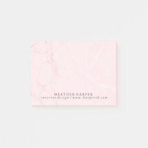 Bloc - notes de notes de post-it - marbre rose