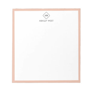 Bloc-notes de papeterie personnelle monogramme min