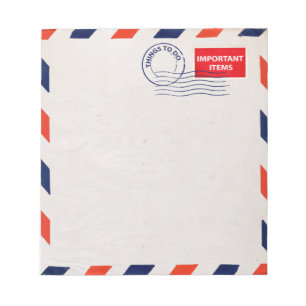 bloc-notes de par avion
