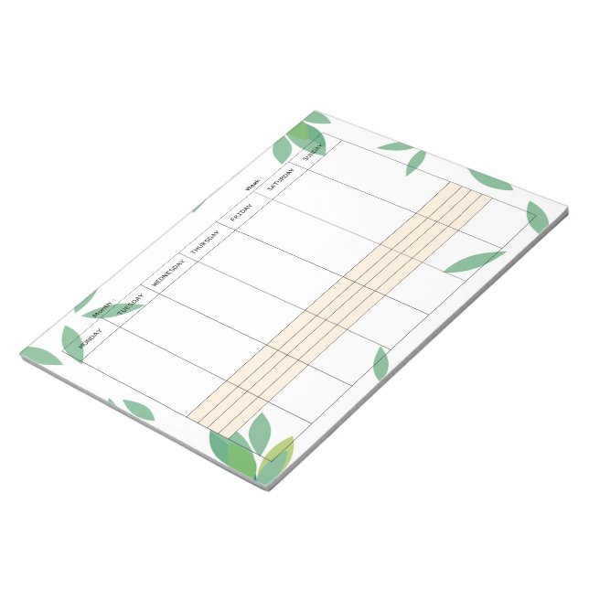 Bloc-notes de planificateur hebdomadaire minimal n (Incliné)