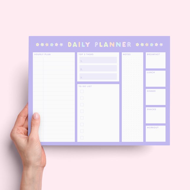Bloc-notes de planificateur quotidien à fleurs pas (Créateur téléchargé)