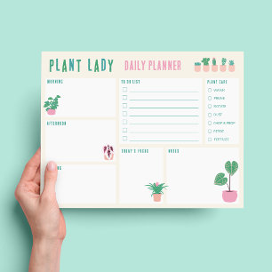 Bloc-notes de planificateur quotidien de dame de p