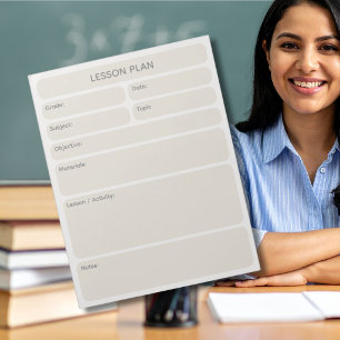 Bloc-notes de planification de cours en ivoire