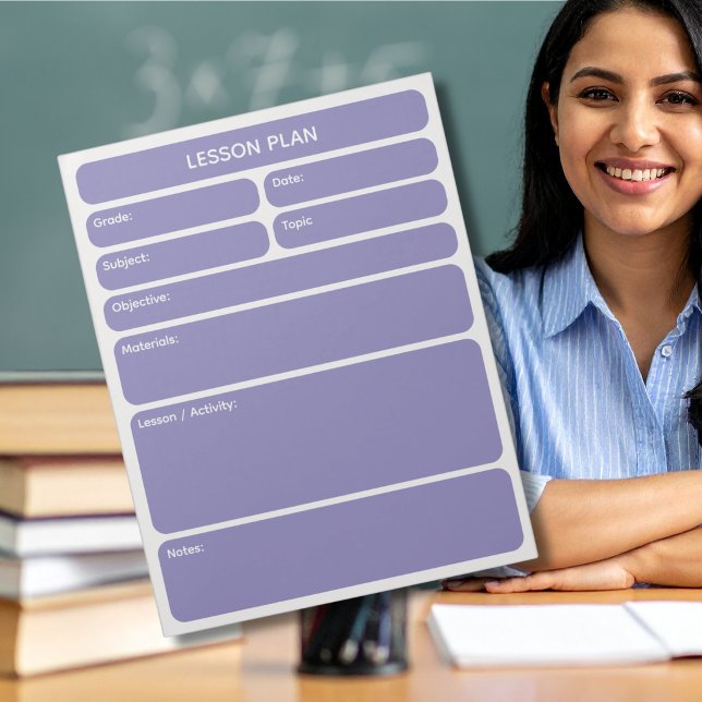 Bloc-notes de planification de leçon violet (Créateur téléchargé)