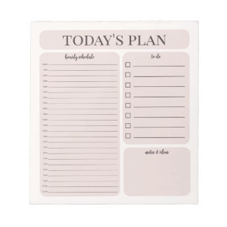 Bloc-notes de planification quotidienne minimalist