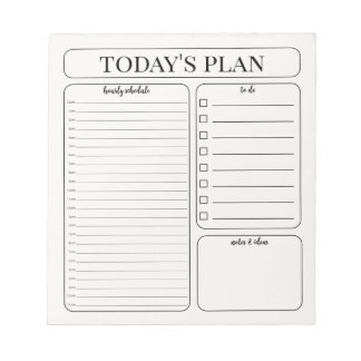 Bloc-notes de planification quotidienne minimalist