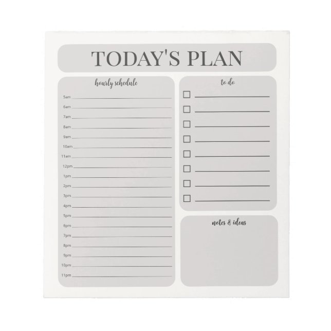 Bloc-notes de planification quotidienne minimalist (Devant)