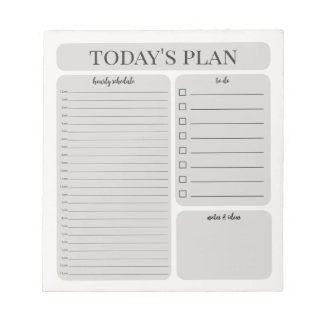 Bloc-notes de planification quotidienne minimalist