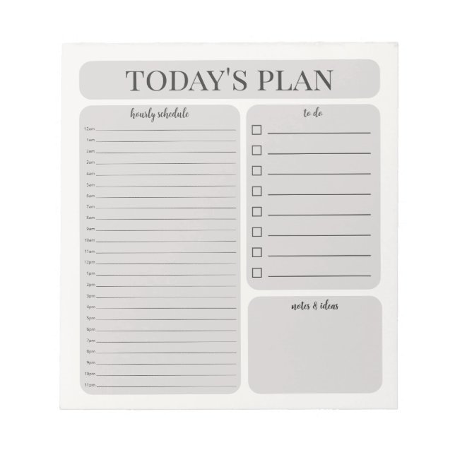 Bloc-notes de planification quotidienne minimalist (Devant)