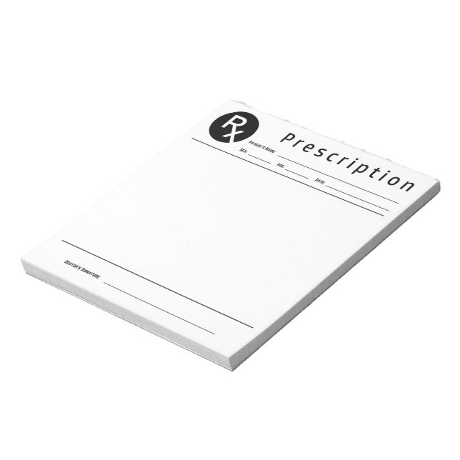 Bloc-notes de prescription médicale – RX médical é (Tourné)