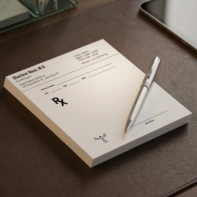 Bloc-notes de prescription personnalisé – RX de do (Custom Prescription Notepad – Editable Doctor RX Pad!)