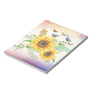 bloc-notes de printemps de tournesol