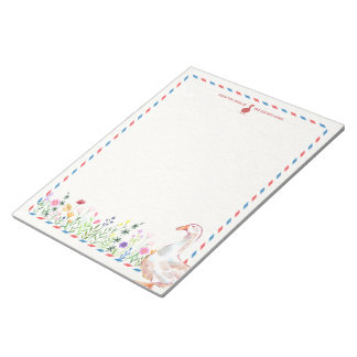 Bloc-notes de printemps | Papier à lettres aux oie
