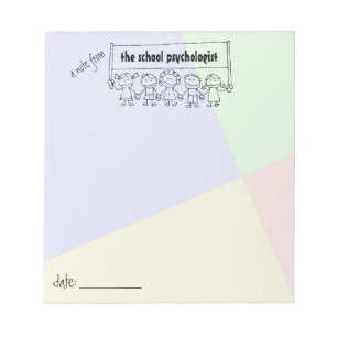 Bloc-notes de psychologue d'école avec la banniè