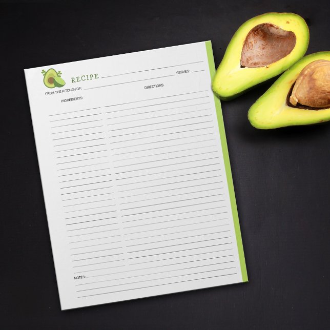 Bloc-notes de recettes culinaires Avocado (Créateur téléchargé)