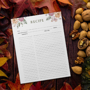 Bloc-notes de recettes culinaires florales