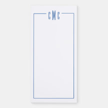 Bloc-notes de réfrigérateur monogramme